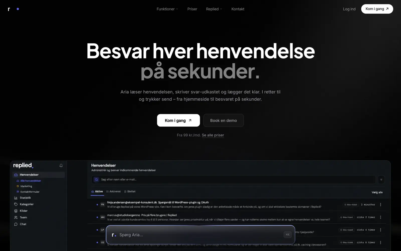Forsiden på replied.dk